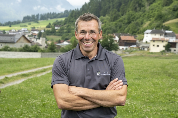 Jon Gross im Val Müstair. Jon Gross im Val Müstair.